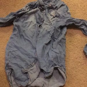 Long slevve denim top